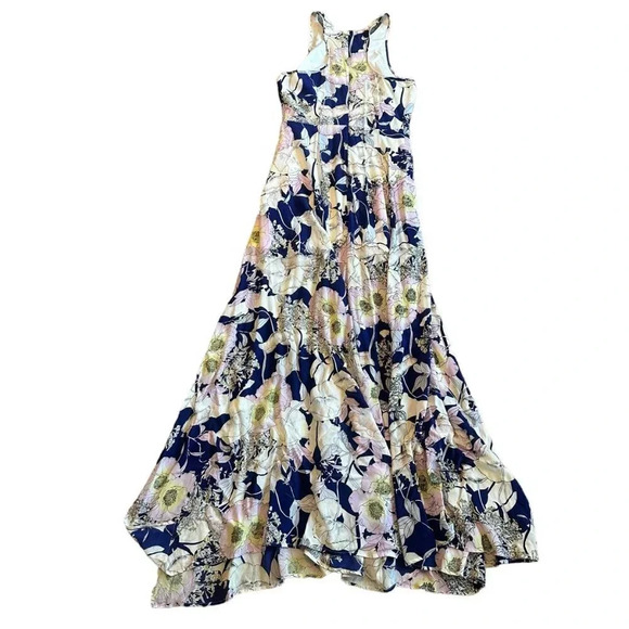 Yumi Kim Bora Bora Navy Dream Maxi Dress Sleeveless Silk Size Medium Women's - Picture 10 of 16